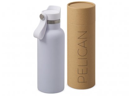 Вакуумная термобутылка Pelican, белая