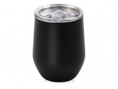 Вакуумная термокружка Sense в крафтовой упаковке, черная