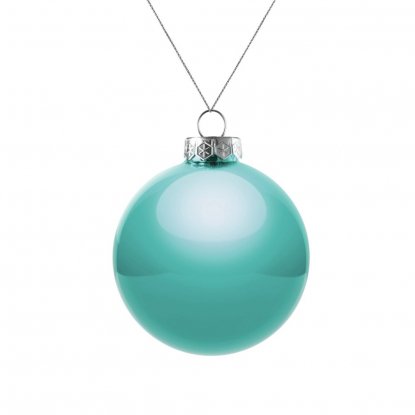 Елочный шар Finery Gloss, 8 см, глянцевый бирюзовый