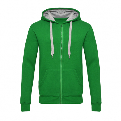 Толстовка-кенгуру с капюшоном на молнии New Gen 320, унисекс, зеленая
