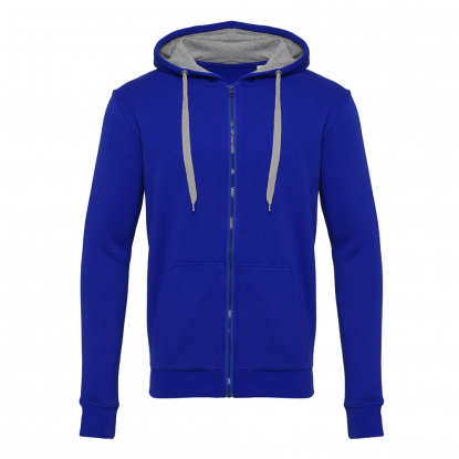 Толстовка-кенгуру с капюшоном на молнии New Gen 320, унисекс, ярко-синяя