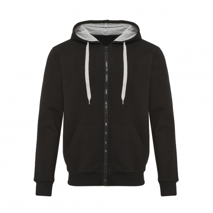 Толстовка-кенгуру с капюшоном на молнии New Gen 320, унисекс, черная
