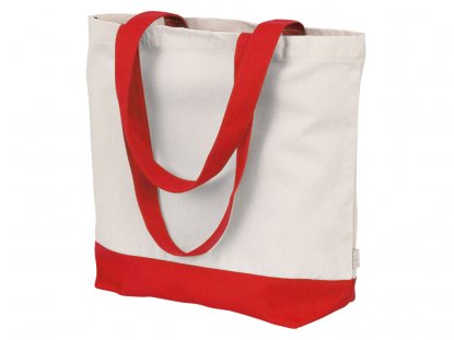 Сумка для шоппинга Cotton из переработанного хлопка, 280 г/м2, красная
