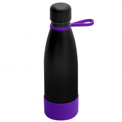 Термобутылка герметичная вакуумная Olivia To Go, чёрная с фиолетовым