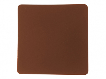Патч Квадрат, soft-touch, коричневый