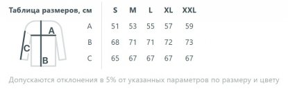 Размерная табилца свитшота унисекс Sublimatism