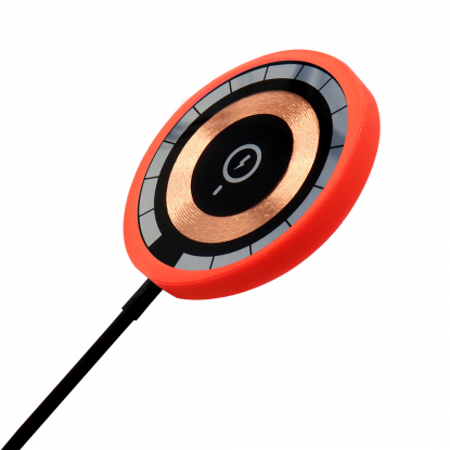 Беспроводное магнитное зарядное устройство Aphia 15W To Go, черное с красным