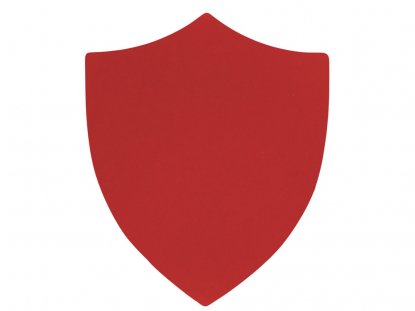 Патч Щит, soft-touch, красный