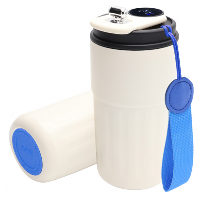 Термокружка Ashly To Go, белая с синим