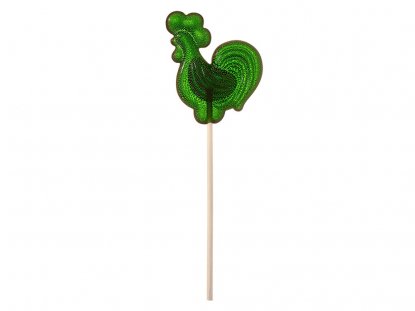 Леденец Петушок, со вкусом яблока, зеленый