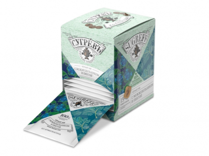 Чай в индивидуальных саше, 15 пакетиков, с можжевельником и пихтой, голубой