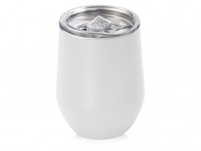 Вакуумная термокружка Sense в крафтовой упаковке, белая