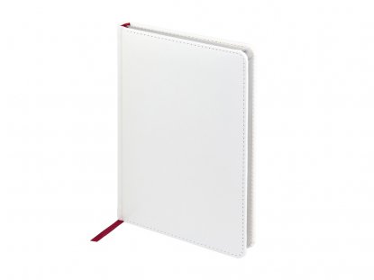 Ежедневники Sidney Nebraska А5, недатированный, с серебристым обрезом, белый