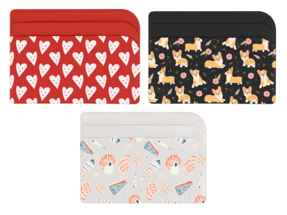 Картхолдер для 3-х карт с полноцветной печатью, софт-тач