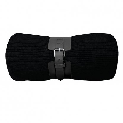 Плед Belt, с поясом, черный