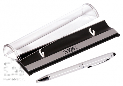 Набор iP2 с белой ручкой в пластиковом прозрачном футляре