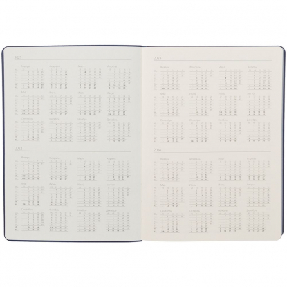 Ежедневник Slip, недатированный, синий, календарь