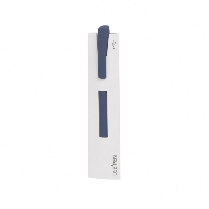 Ручка с флеш-картой USB 16GB TURNUSsofttouch M Klio Eterna, темно-синяя, в упаковке