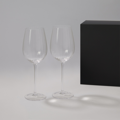 Подарочный набор 2 бокала для вина Бланш, черный