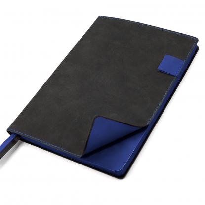 Ежедневник A5 недатированный Efemero в мягком переплёте, черный с темно-синим
