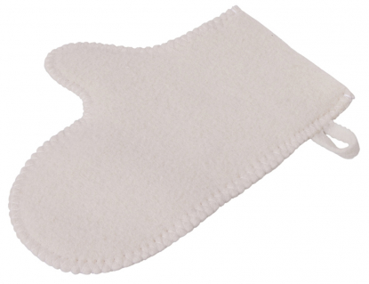 Рукавичка для бани и сауны Healing, белая