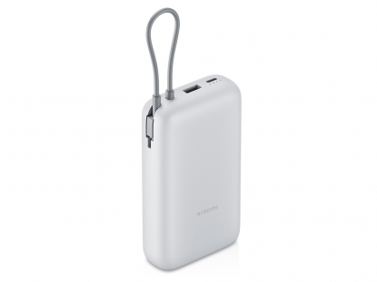 Внешний аккумулятор с встроенным кабелем Xiaomi Power Bank (Integrated Cable), 20000 мАч, светло-серый
