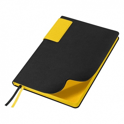 Ежедневник Flexy Star Sivilia Grey Edition Color А5, недатированный, чёрный с жёлтым