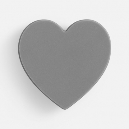 Джибитс из ПВХ Сердце, серый