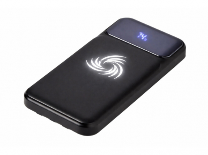 Внешний беспроводной аккумулятор c QC/PD Арти, 10000 мАч, черный с белой подсветкой