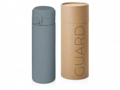 Вакуумная термокружка c кнопкой Guard, soft-touch, антрацит