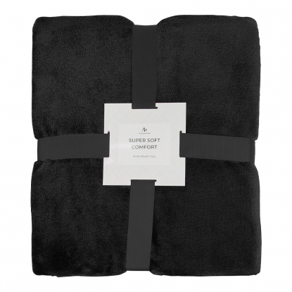 Плед мягкий флисовый Super Soft Comfort Travel, черный