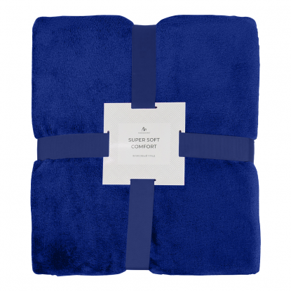 Плед мягкий флисовый Super Soft Comfort Travel, синий