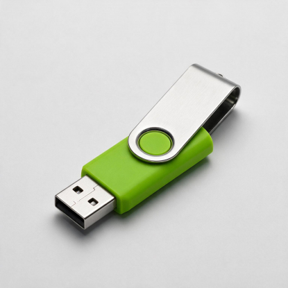 Флеш-карта Флэш С1, USB 2.0, зеленое яблоко
