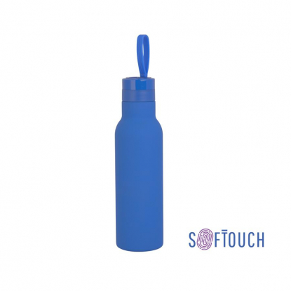 Бутылка для воды Фитнес, soft touch, синяя
