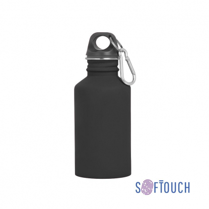 Бутылка для воды Финиш, soft touch, черная