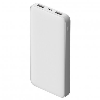 Внешний аккумулятор софт-тач Polus, 10000 Mah, без Micro-USB, белый