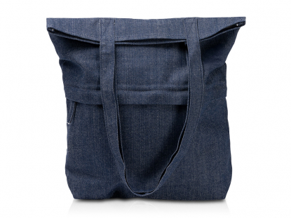 Сумка из переработанной джинсовой ткани Кирк с передним карманом на молнии