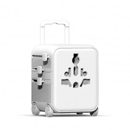 Универсальный адаптер Xoopar Luggie со встроенными вилками типов EU, UK, US и AUS, белый