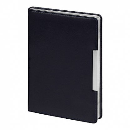 Ежедневник City Moderna Pristine А5, недатированный, синий с серебристый