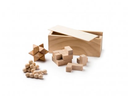 Набор головоломок Камушки из натурального дерева