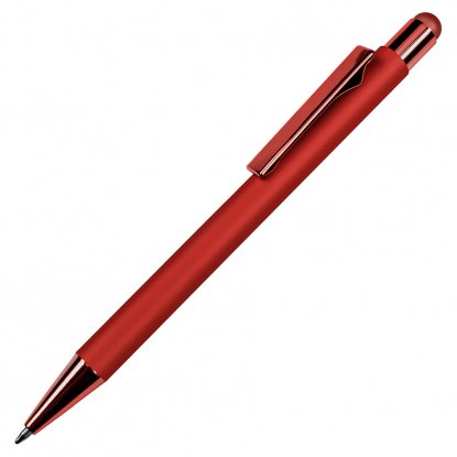 Ручка шариковая FACTOR COLOR со стилусом, красная