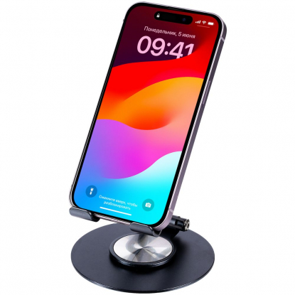 Подставка для смартфона Smartic, черная, пример использования