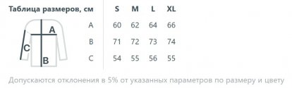 Размерная таблица свитшота оверсайз унисекс True Self