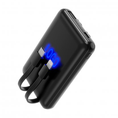Внешний аккумулятор Eron с подсветкой гравировки, 5000 mAh, синий