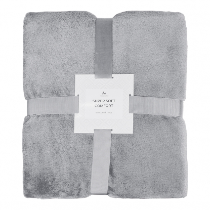Плед мягкий флисовый Super Soft Comfort Travel, серый