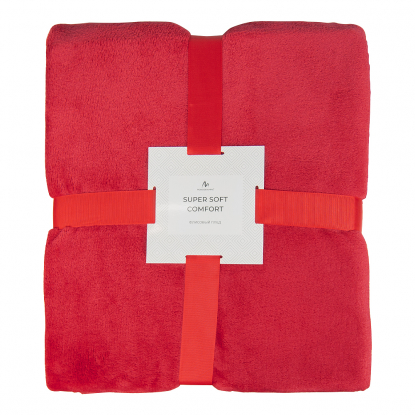 Плед мягкий флисовый Super Soft Comfort Travel, красный