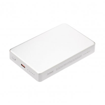 Внешний аккумулятор Atlantis PD Plus 10000mAh с функцией беспроводной зарядки 15W, серебристый