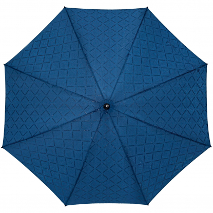 Зонт-трость Magic, с проявляющимся рисунком в клетку, темно-синий, купол мокрый