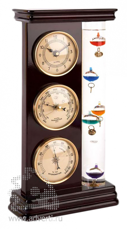 E-172109 Погодная станция Марко Поло: часы, гигрометр, барометр, термометр Галилея