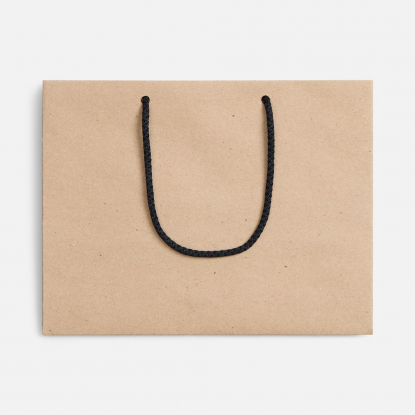 Пакет бумажный Stor, неокрашенный с черными ручками
